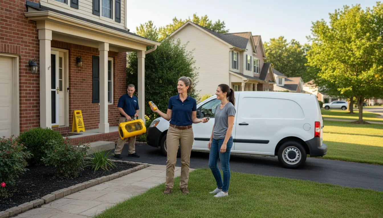 Residential water damage restoration in Orlando, OK